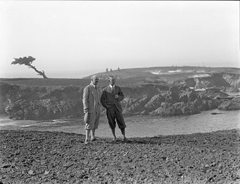 Dr. Alister MacKenzie and Robert Hunter, Sr during construction, Jan-Apr 1928