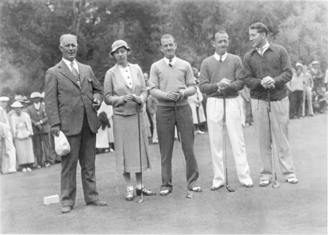 Peter Hay, Joyce Wethered, Henry Puget, Cam Puget and Willie Goggin 1920s