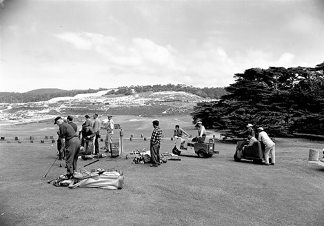 Heffelfinger Day on the first tee 1948