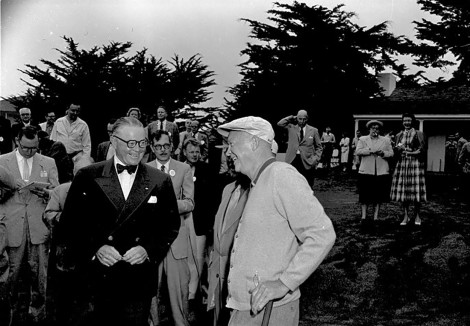 SFB Morse with President Eisenhower. Mamie and Ike stayed in a guest room at CPC. Ike played 18 holes every morning, Aug 1956